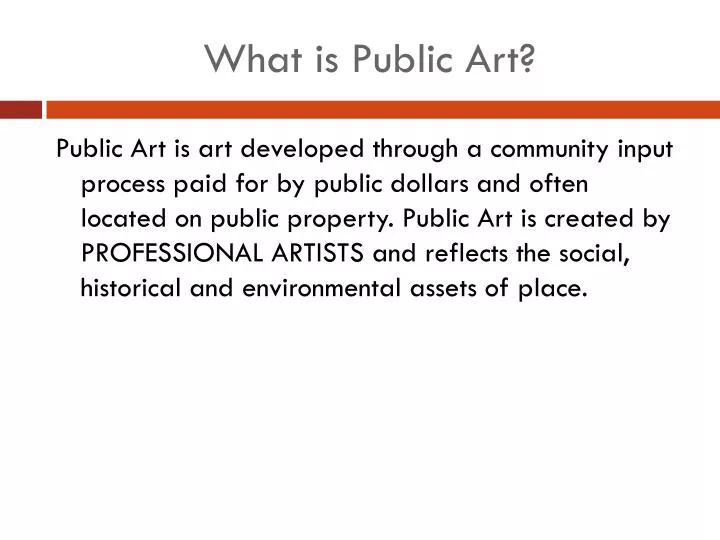what is public art
