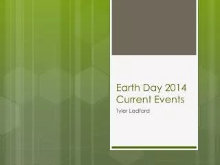 Earth Day 2014 Current Events