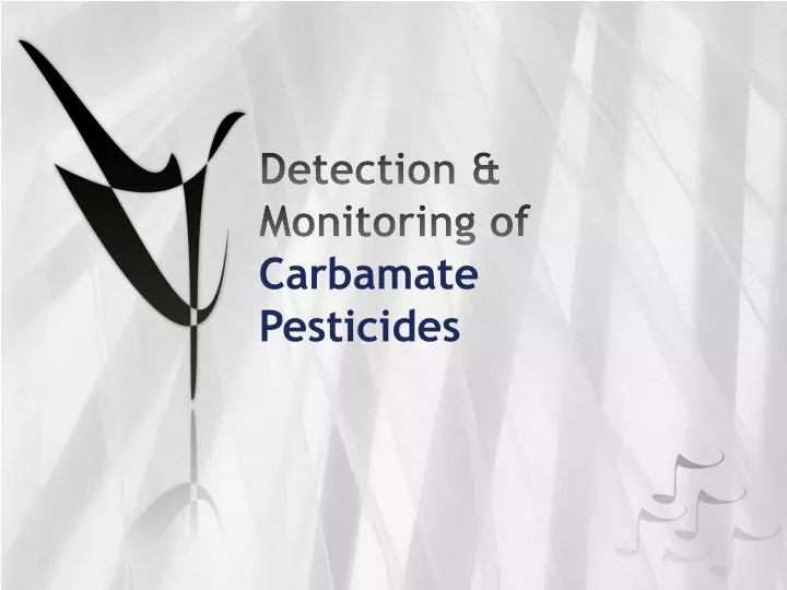 detection monitoring of carbamate pesticides