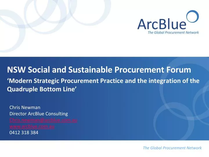 nsw social and sustainable procurement forum