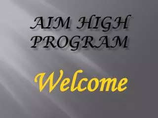 Aim High Program