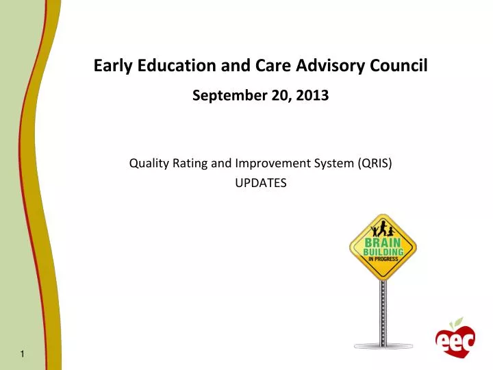early education and care advisory council september 20 2013