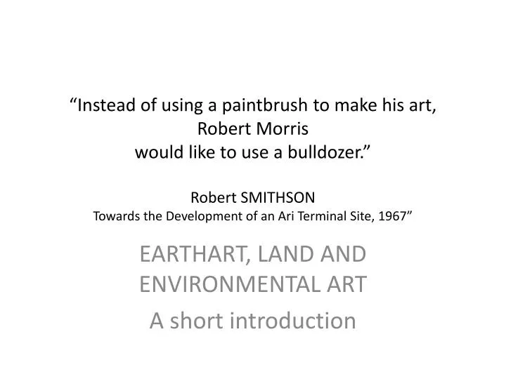 earthart land and environmental art a short introduction