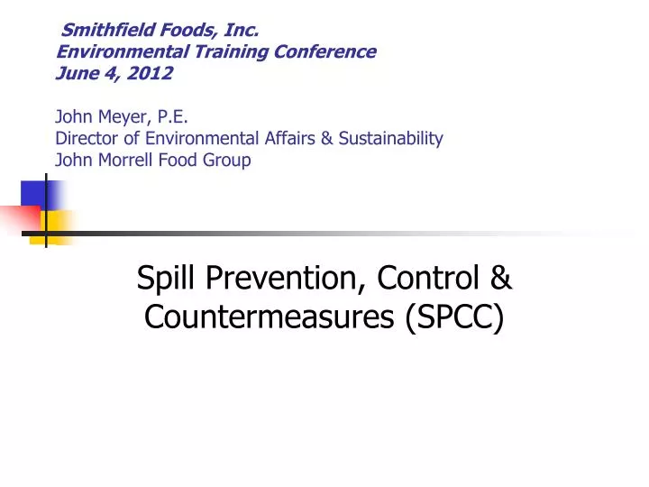 spill prevention control countermeasures spcc