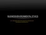 Business/environmental ethics - slide 1