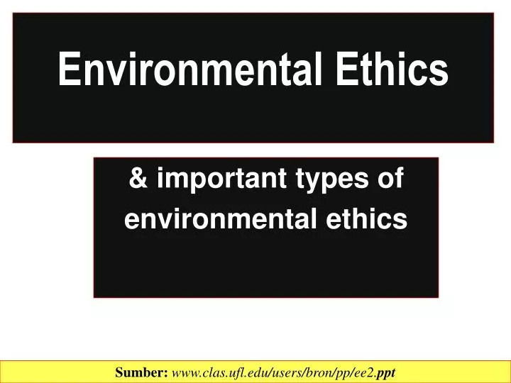 environmental ethics