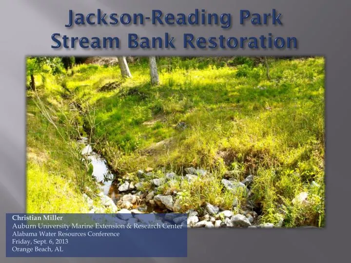 jackson reading park stream bank restoration