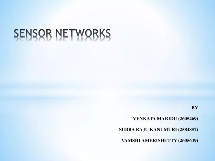 sensor networks