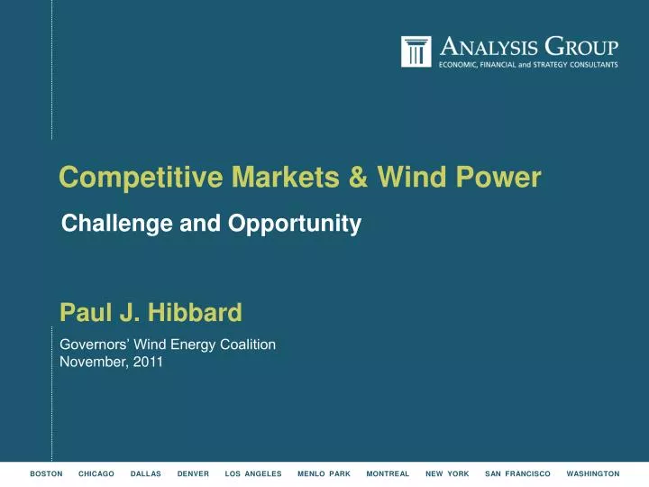 competitive markets wind power