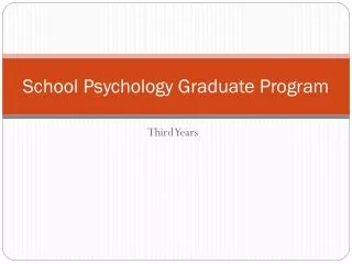 School Psychology Graduate Program