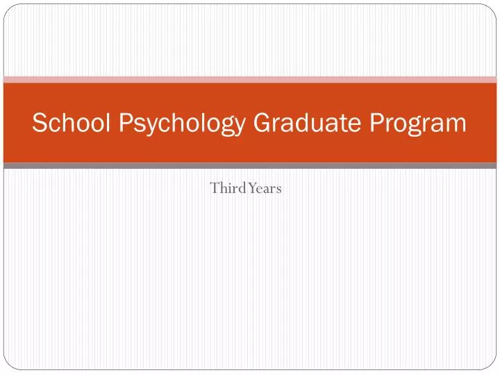 school psychology graduate program