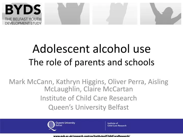 adolescent alcohol use the role of parents and schools