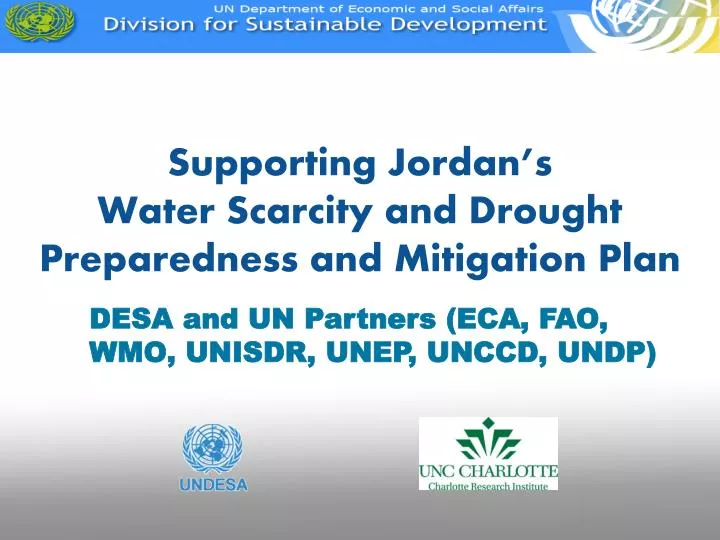 supporting jordan s water scarcity and drought preparedness and mitigation plan