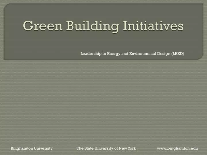 green building initiatives