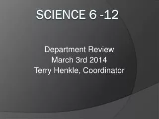 Science 6 -12
