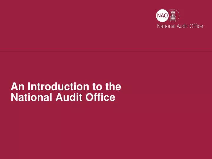 an introduction to the national audit office