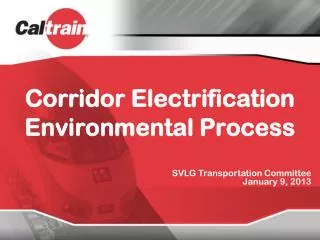 Corridor Electrification Environmental Process