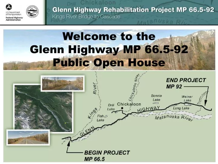 welcome to the glenn highway mp 66 5 92 public open house