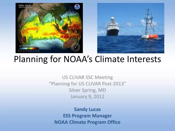 planning for noaa s climate interests