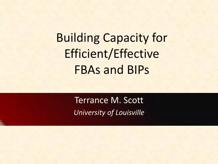 building capacity for efficient effective fbas and bips