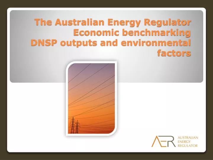 the australian energy regulator economic benchmarking dnsp outputs and environmental factors