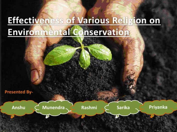 effectiveness of various religion on environmental conservation