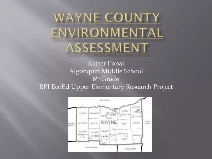 wayne county environmental assessment