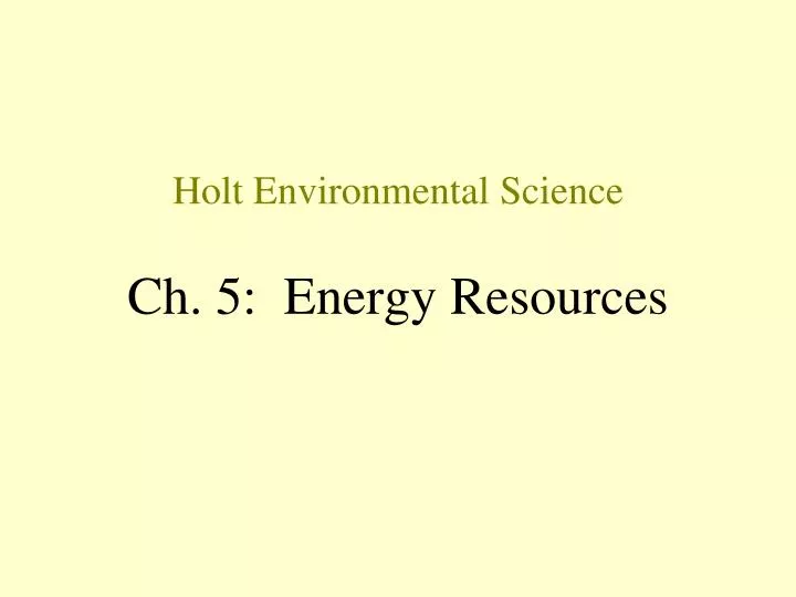 holt environmental science