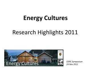 Energy Cultures