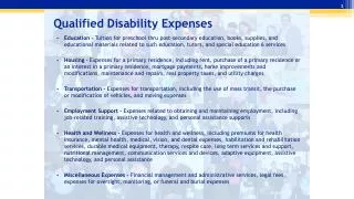 Qualified Disability Expenses