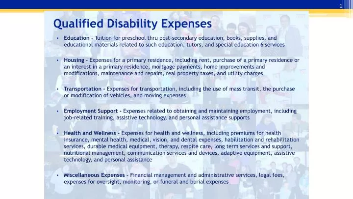 qualified disability expenses