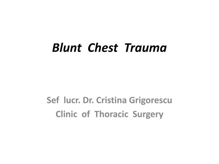 blunt chest trauma