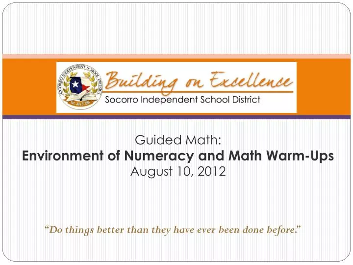 guided math environment of numeracy and math warm ups august 10 2012