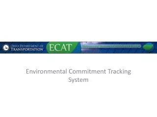 Environmental Commitment Tracking System