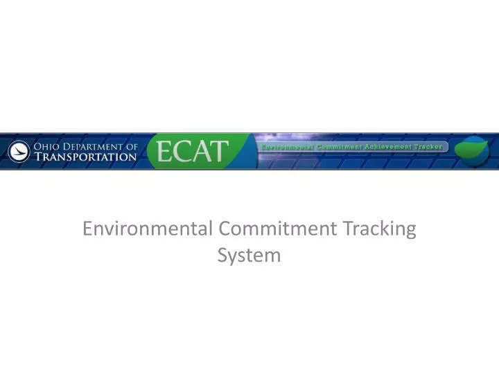 environmental commitment tracking system
