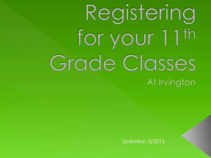 registering for your 11 th grade classes