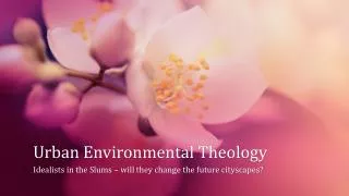 Urban Environmental Theology