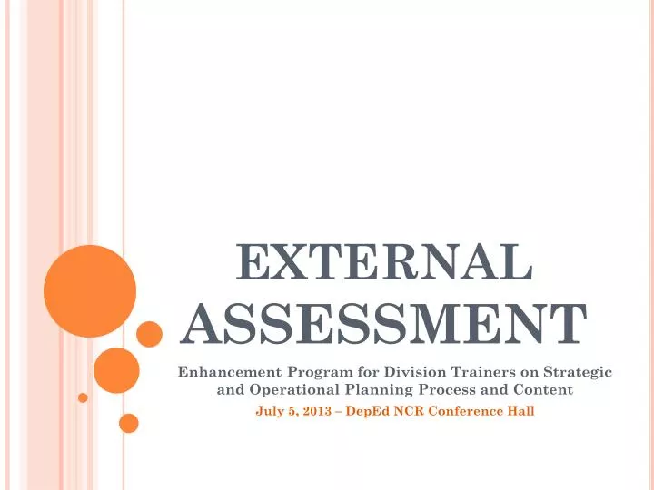 external assessment