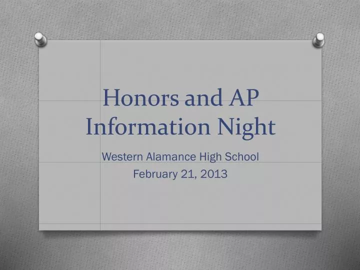 honors and ap information night