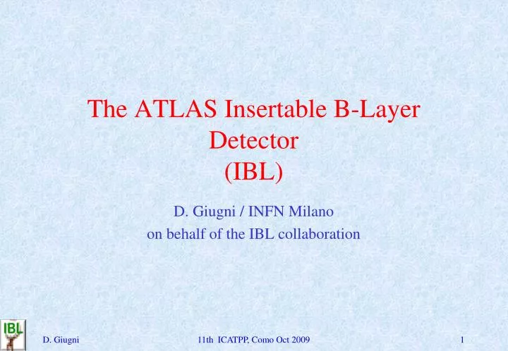the atlas insertable b layer detector ibl