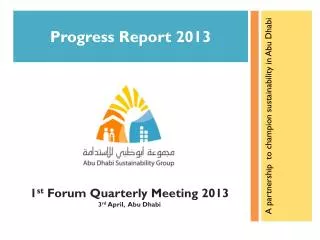 Progress Report 2013