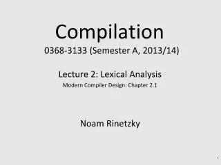 Compilation 0368 - 3133 (Semester A, 2013/14)