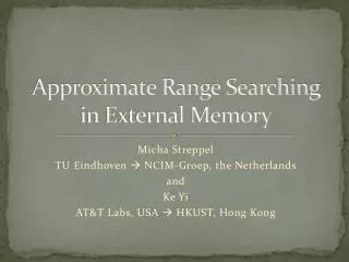 Approximate Range Searching in External Memory