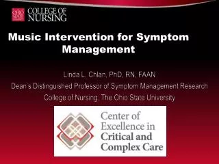 Music Intervention for Symptom Management