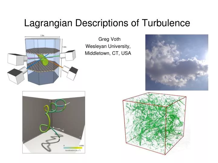lagrangian descriptions of turbulence