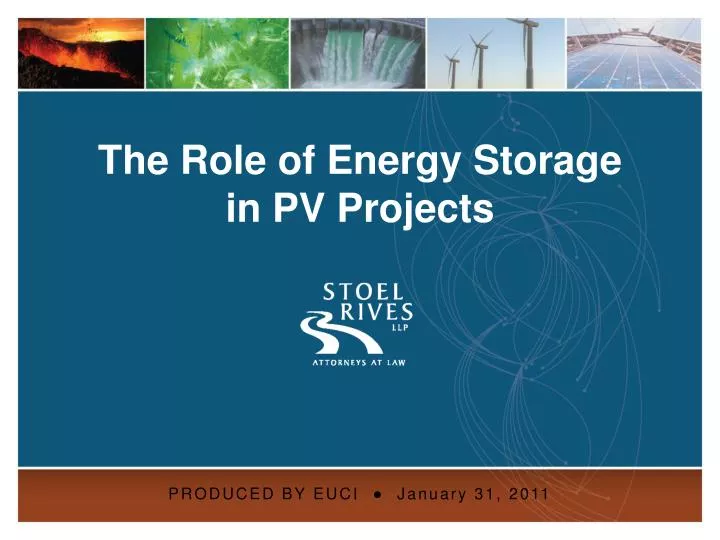 the role of energy storage in pv projects
