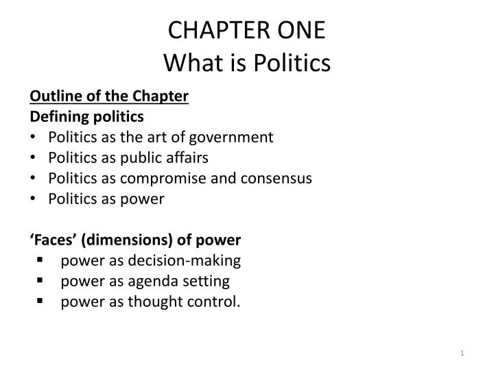 chapter one what is politics