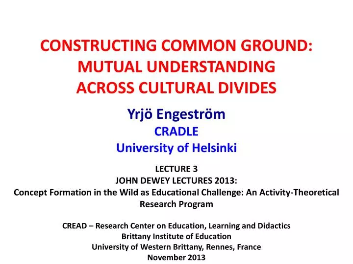 constructing common ground mutual understanding across cultural divides