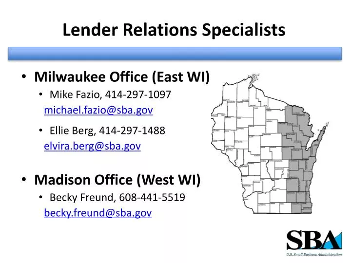 lender relations specialists