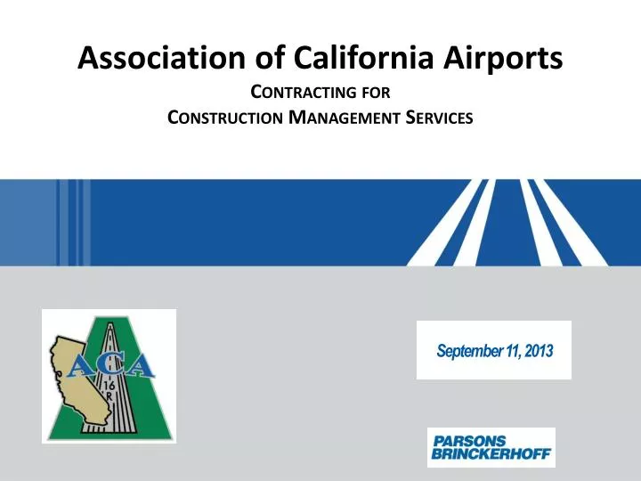 association of california airports contracting for construction management services